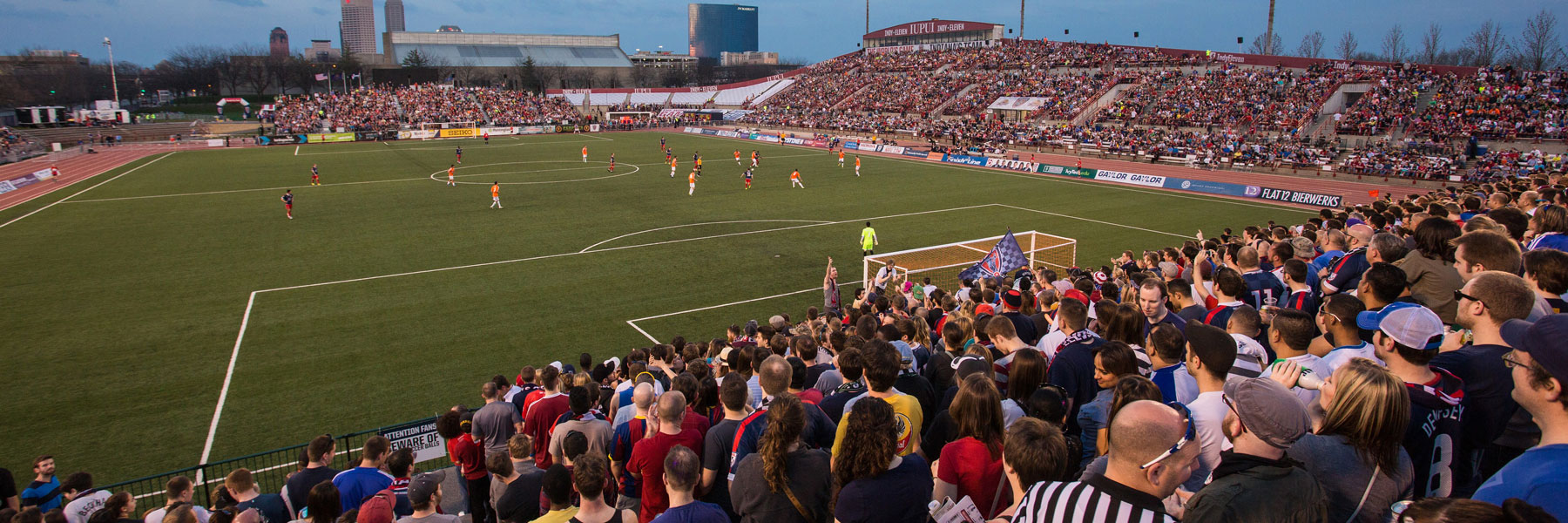 Stands view of an Indy Eleven game 